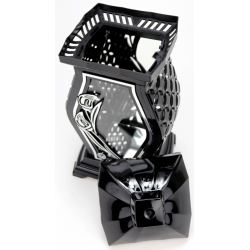 ZNICZ LAMPION KAPICZKA WAZA z srebrną kalią Nowoczesny prod. PL wys. 34cm
